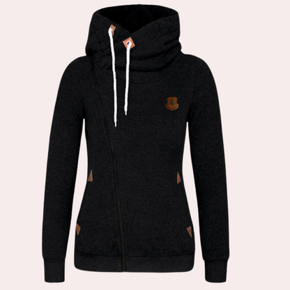 Dames Hoodie Zacht en Warm met Kruiskraag