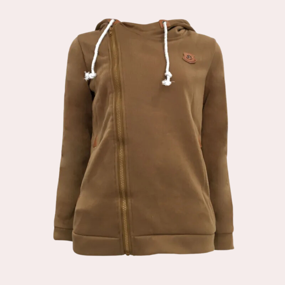 Dames Hoodie Zacht en Warm met Kruiskraag