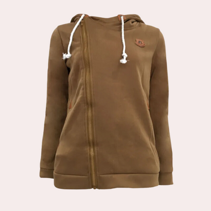 Dames Hoodie Zacht en Warm met Kruiskraag