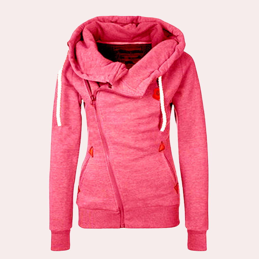 Dames Hoodie Zacht en Warm met Kruiskraag