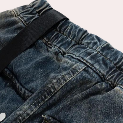 Unisex Jeans Broek Wide Leg Comfortabele Zit