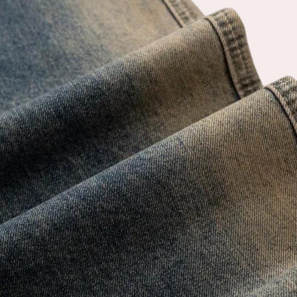 Unisex Jeans Broek Wide Leg Comfortabele Zit