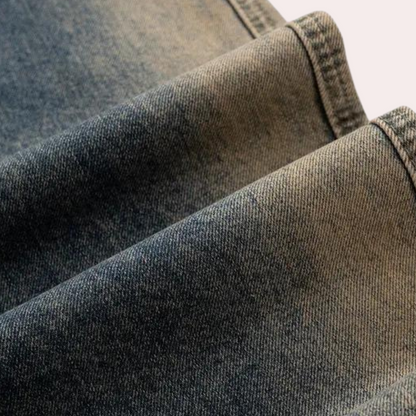 Unisex Jeans Broek Wide Leg Comfortabele Zit