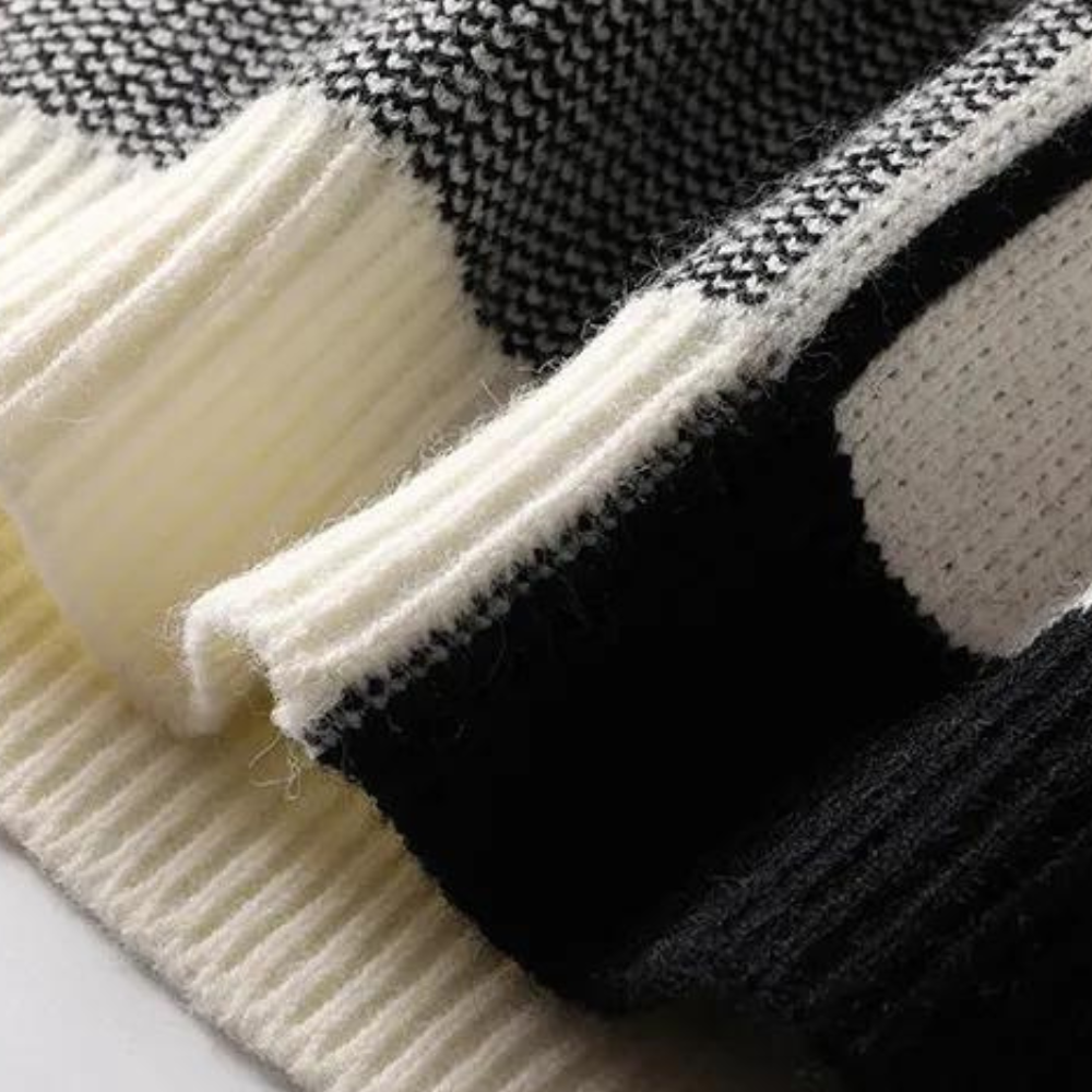 Heren Trui Gebreid Geometrisch Patroon Dikke Stof Comfortabel