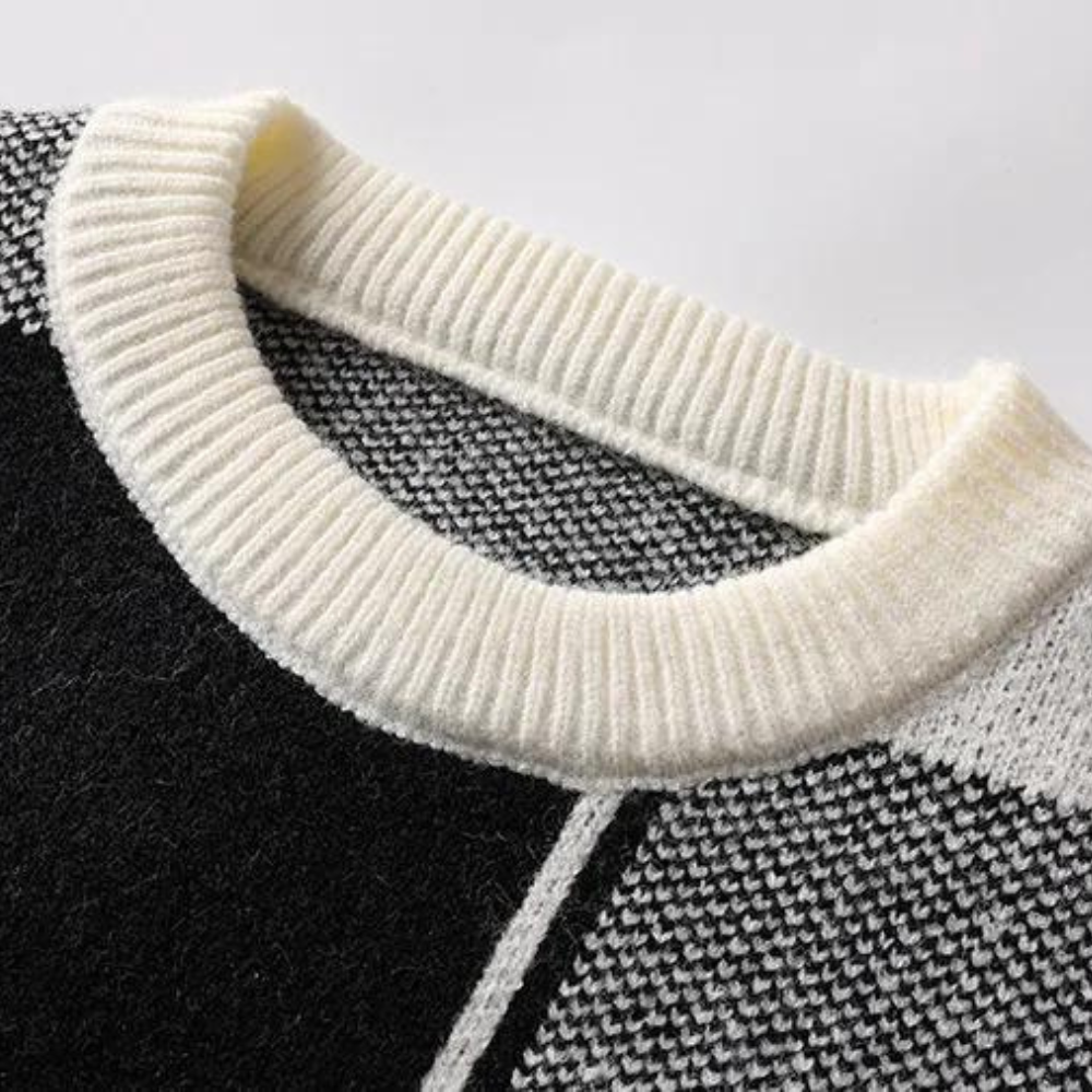 Heren Trui Gebreid Geometrisch Patroon Dikke Stof Comfortabel