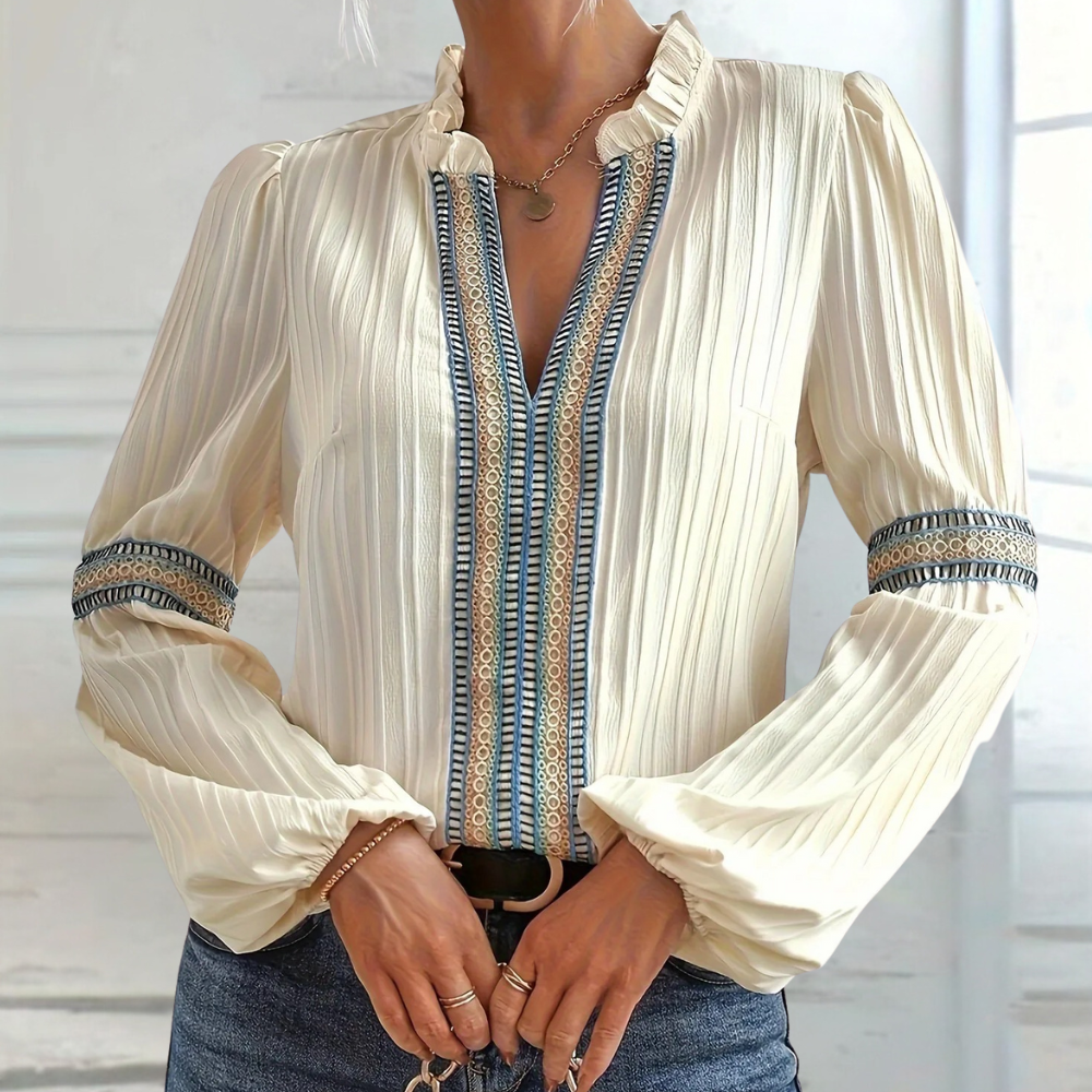 Vrouwelijke Blouse Bloemenprint Boho Stijl - StudioMarella