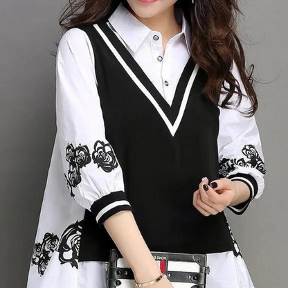 Dames Blouse Tweedelig Stijlvol Elegant Ursula Stijl