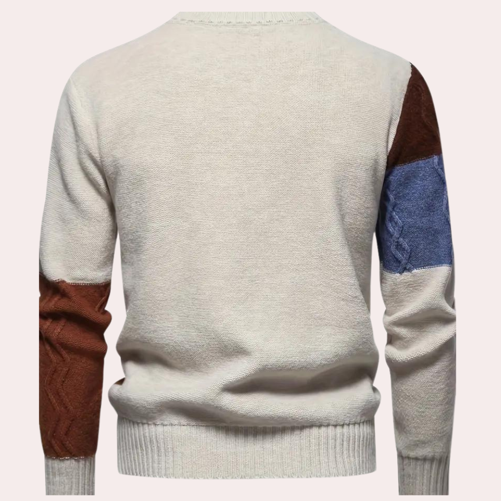 Heren Trui Gebreid Ronde Hals Slim Fit Herfst Winter