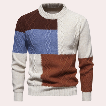 Heren Trui Gebreide Ronde Hals Slim Fit Winter