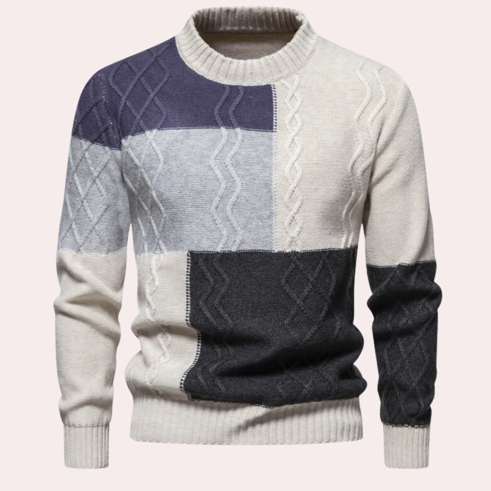 Heren Trui Gebreid Ronde Hals Slim Fit Herfst Winter - StudioMarella
