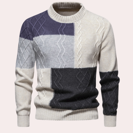 Heren Trui Gebreid Ronde Hals Slim Fit Herfst Winter - StudioMarella