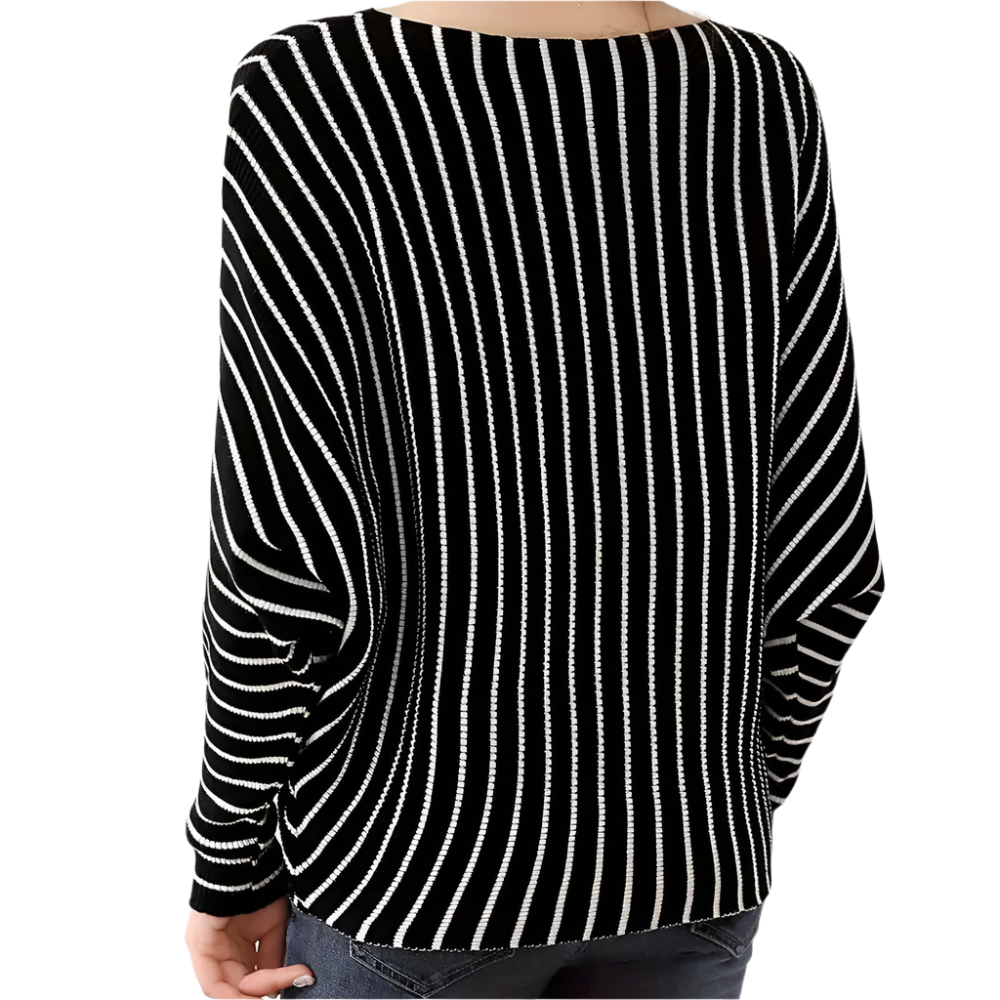 Vrouwelijke Trui Streepjespatroon Losse Pasvorm