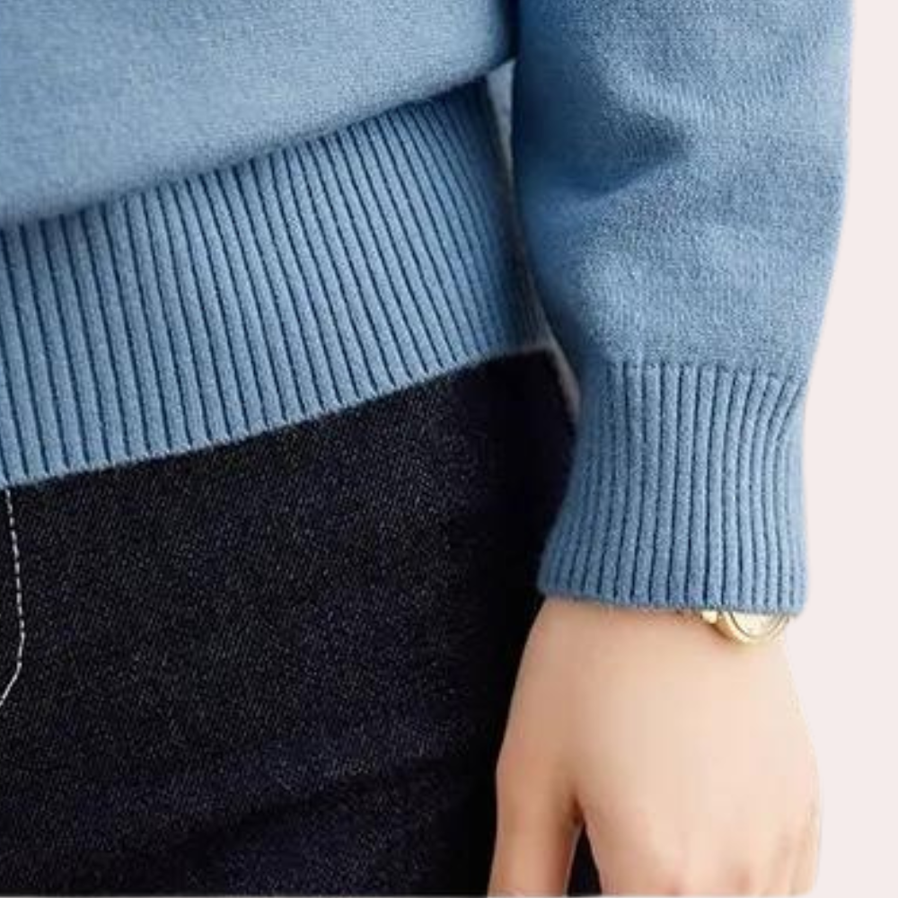 Gebreide Trui met Contrasterende Kraag en Elegant Design