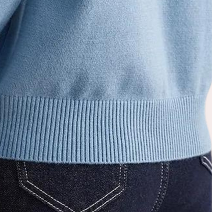 Gebreide Trui met Contrasterende Kraag en Elegant Design