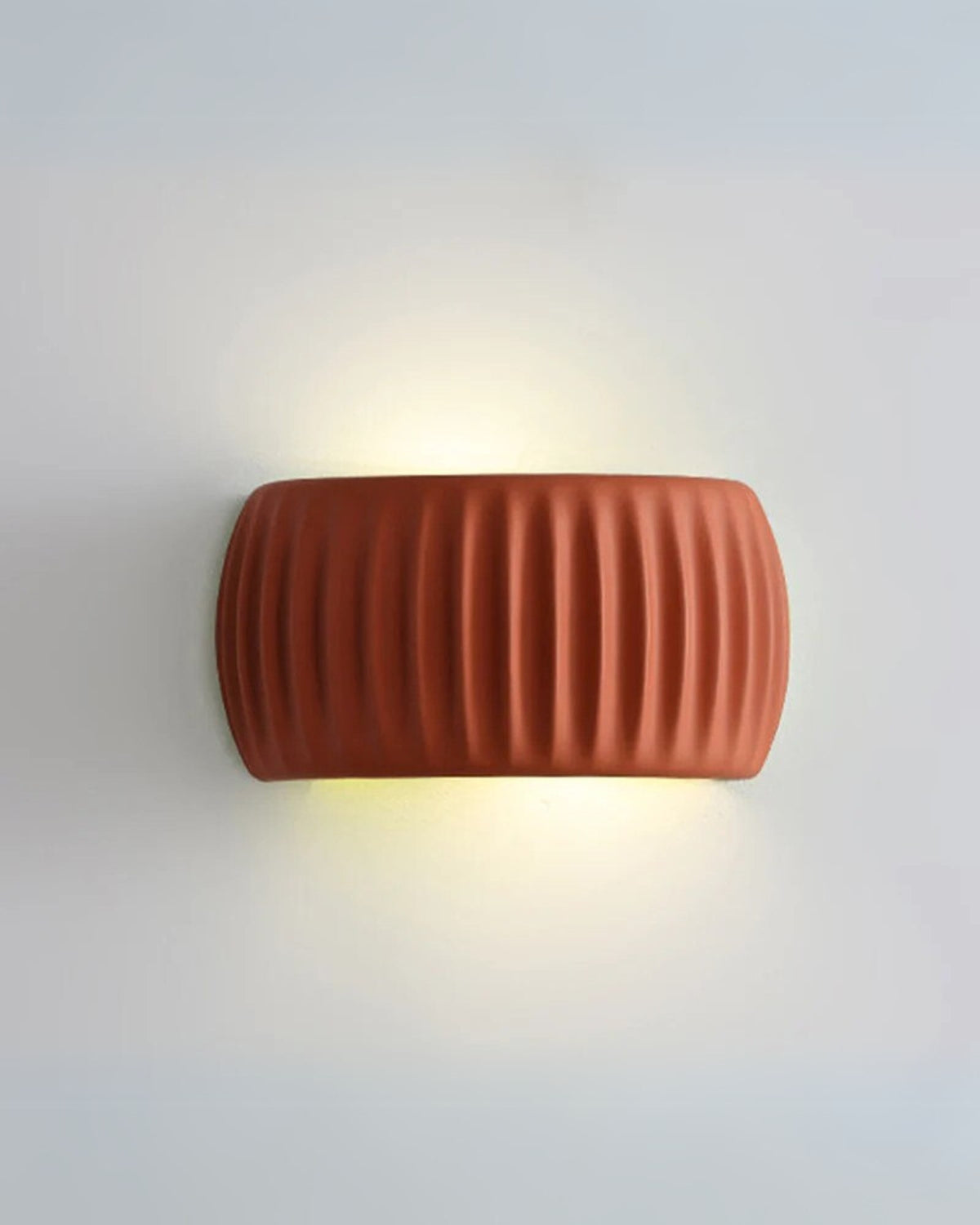 Wandlamp met Golvende Textuur in Natuurlijke Aardtinten voor Sfeervolle Verlichting | Moderne Wandverlichting Ambachtelijk Design Warm Licht Omhoog en Omlaag