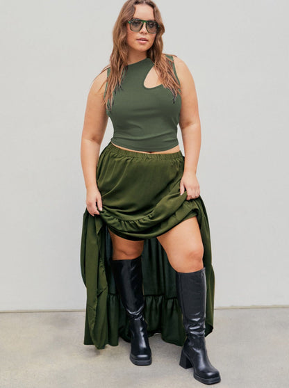 Dames Bodysuit Asymmetrische Halsuitsnijding Tanktop