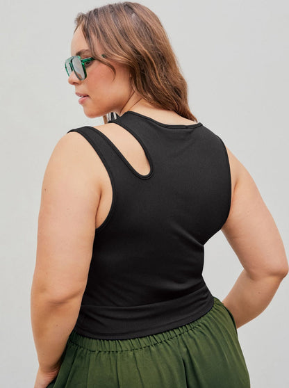 Dames Bodysuit Asymmetrische Halsuitsnijding Tanktop