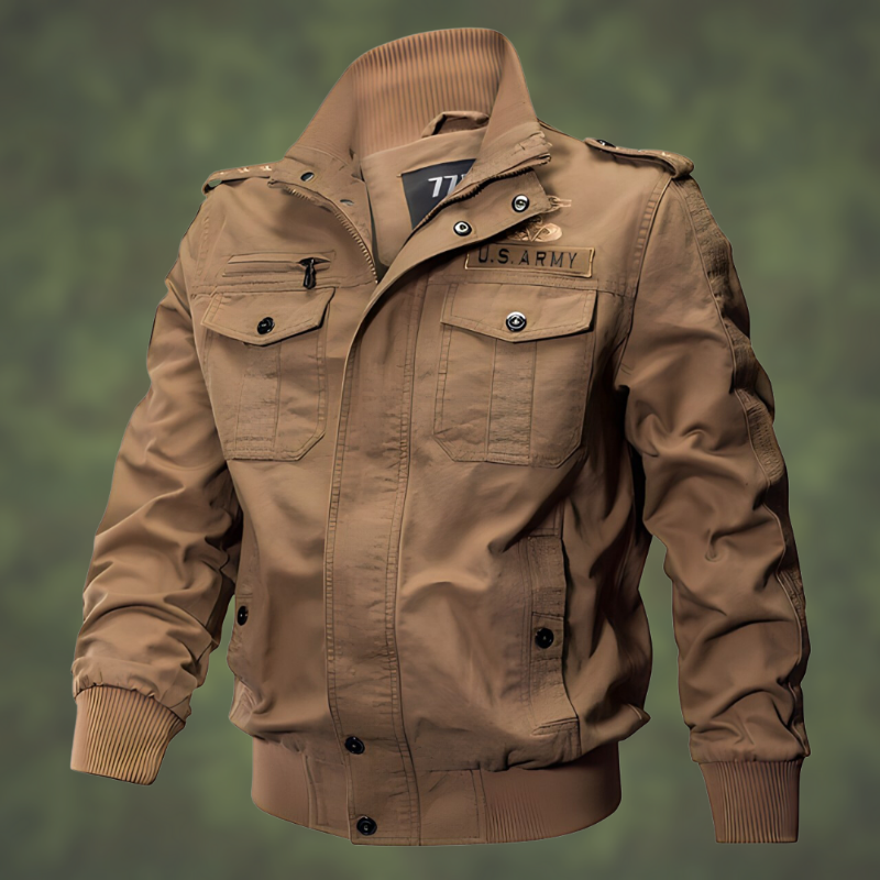 Leren Bomberjack Heren Militair Stijl Nicholas