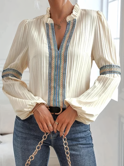 Vrouwelijke Blouse met Kanten Details Stijlvol en Elegант - StudioMarella