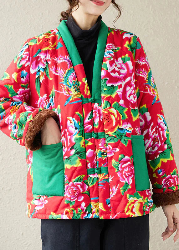 Dames Jas Katoen Vulling Bohemian Stijl