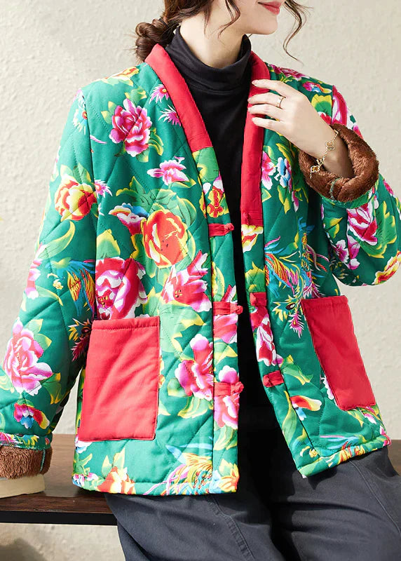 Dames Jas Katoen Vulling Bohemian Stijl