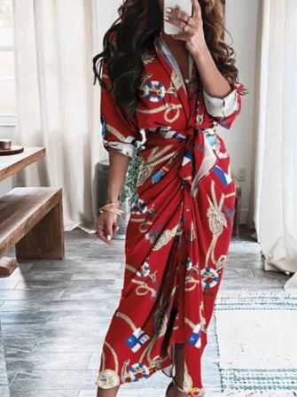 Elegante Jurk Bandage Stijl Glanzend en Chic