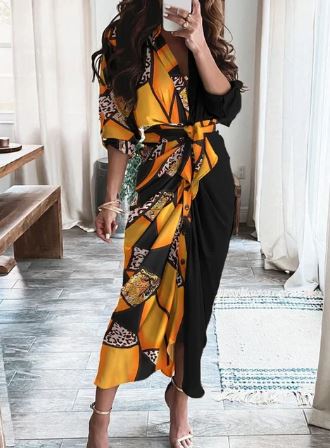 Elegante Jurk Bandage Stijl Glanzend en Chic