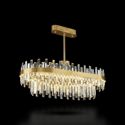 Kristallen Kroonluchter Goud Rond Ovaal LED 60 80 100cm
