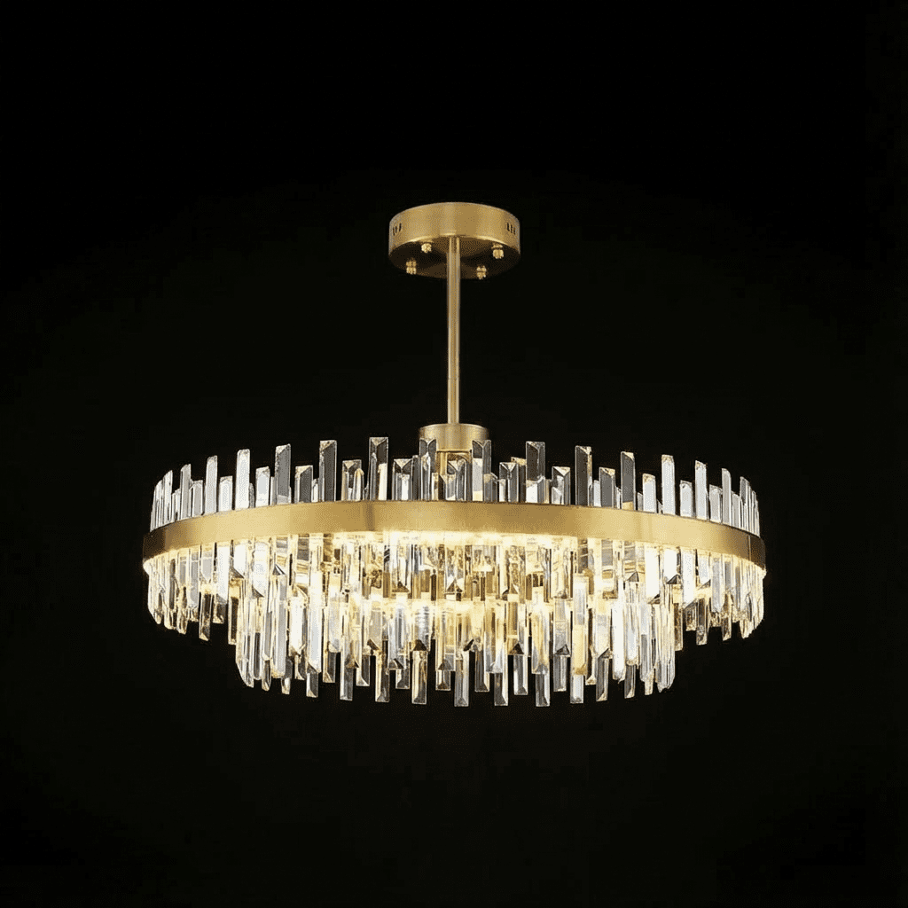 Kristallen Kroonluchter Goud Rond Ovaal LED 60 80 100cm