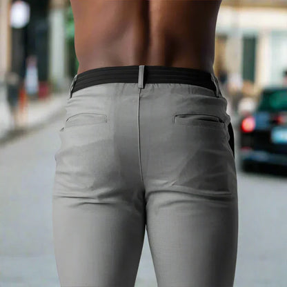 Mannen Broek Slim Fit Stretch Stijlvol Zwart