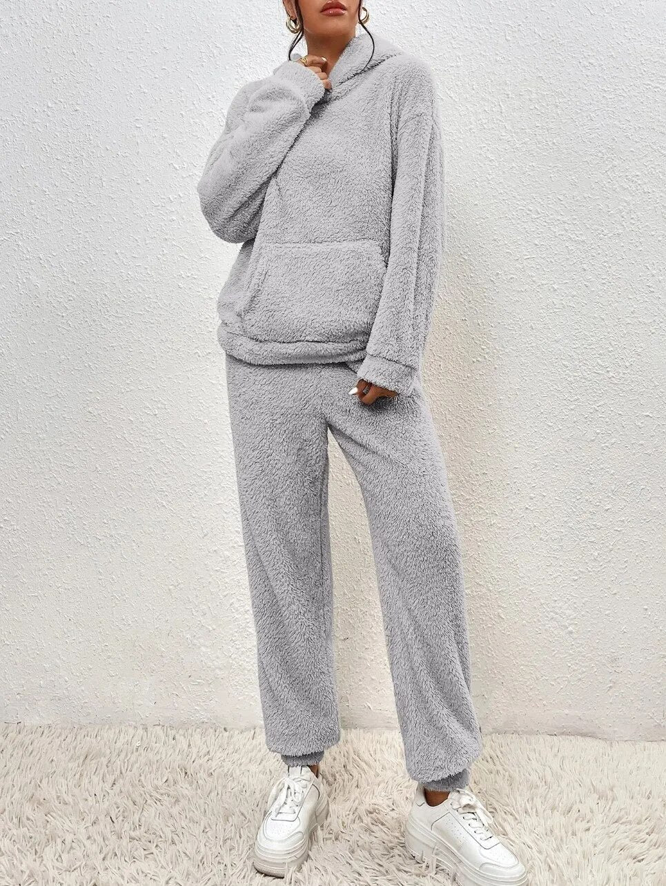 Dames Fleece Lounge Set Zacht en Comfortabel