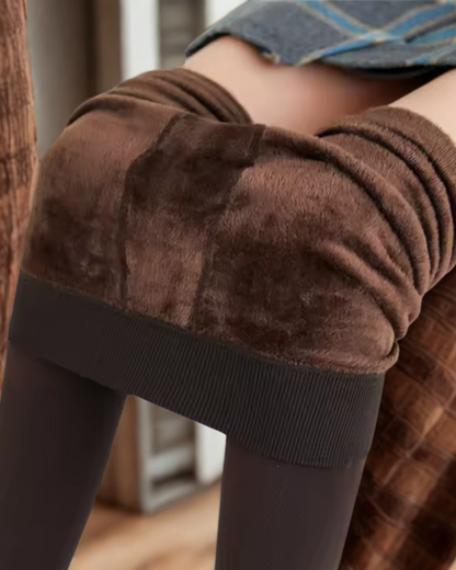 Dames Legging Warm Fleece Hoge Taille Comfortabel Thermisch