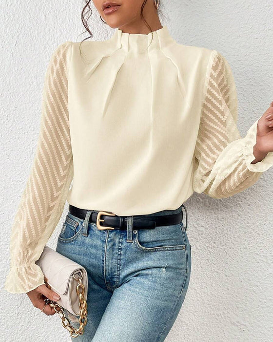 Vrouwelijke Blouse Boaz Stijl Elegante Kanten