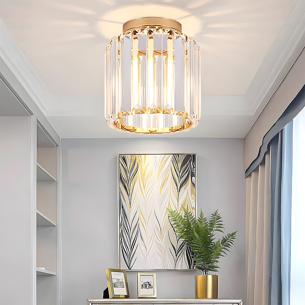 Kilon plafondlamp kristal kubus messing plafond hal woonkamer slaapkamer moderne verlichting compact