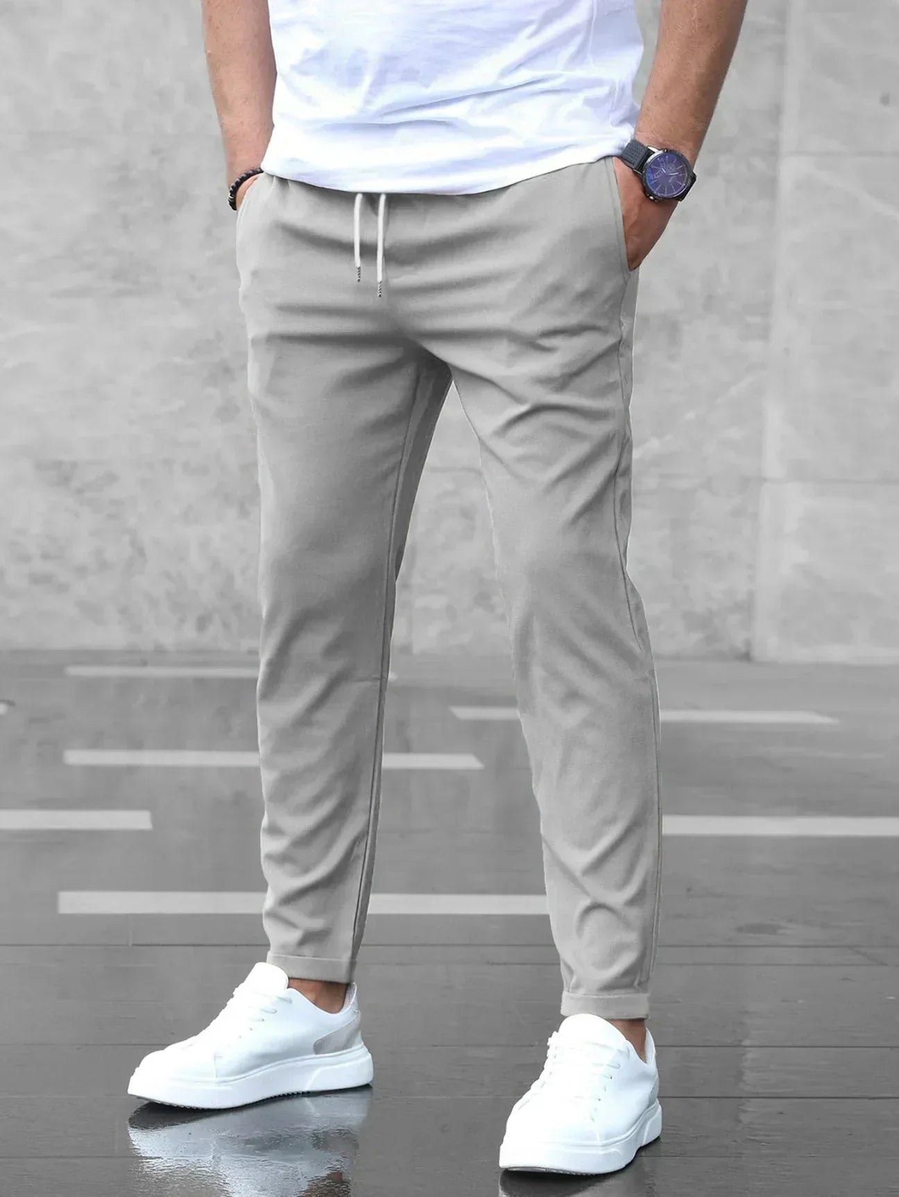 Joggingbroek Elastisch Slim Fit met Tunnelkoord - StudioMarella