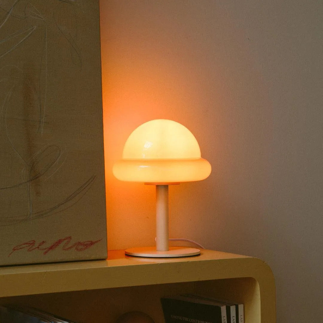 Tafellamp Glas Metaal Speels 28cm Mint Groen Geel Sfeerverlichting Woonkamer Modern