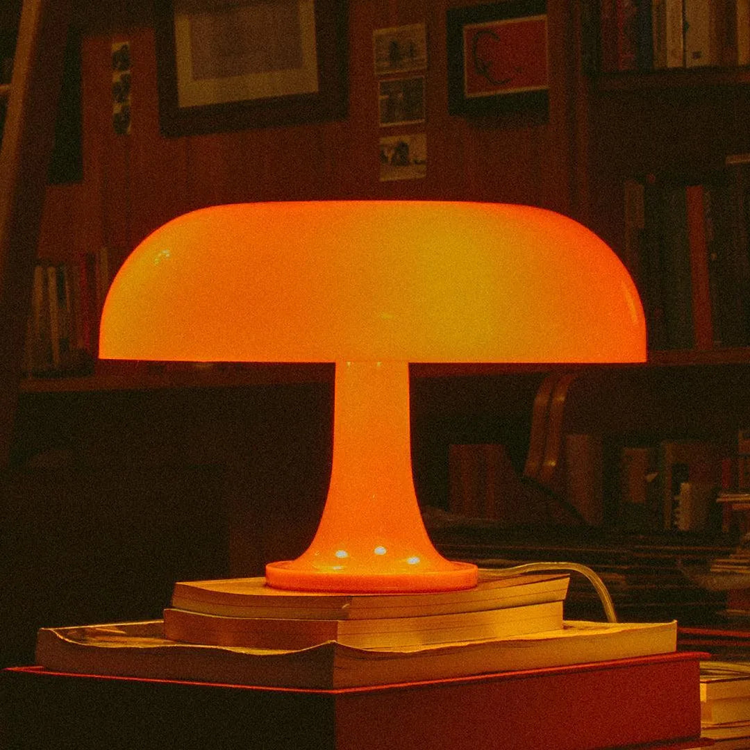 Tafellamp Acryl Design Iconisch 32cm Bloed Oranje Sneeuwwit Sfeerverlichting Modern