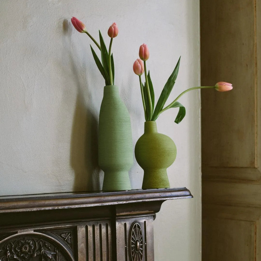 Keramische Vaas Groen Organisch Vorm Matcha Olijf Limoen 20cm 30cm 40cm Decoratie