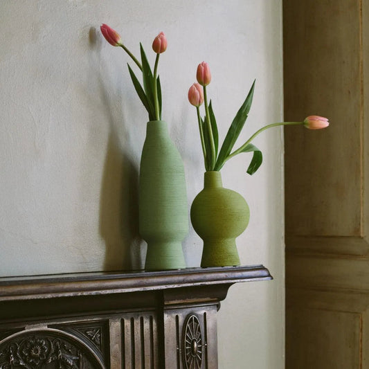 Keramische Vaas Groen Organisch Vorm Matcha Olijf Limoen 20cm 30cm 40cm Decoratie