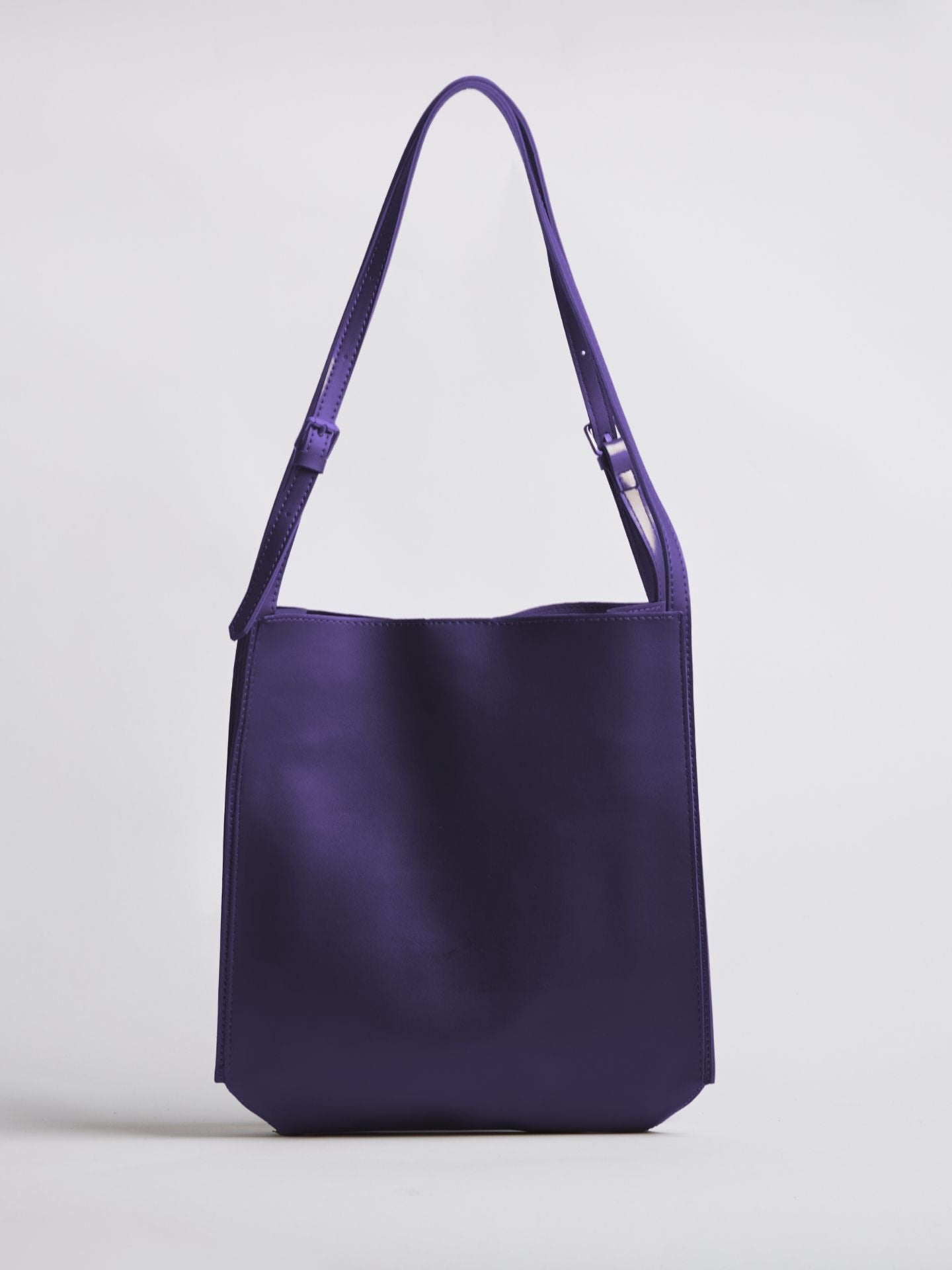 Vegan Leren Schoudertas Halfrond Elegant Ruim