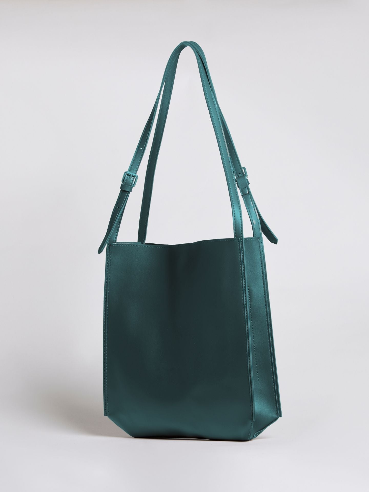 Vegan Leren Schoudertas Halfrond Elegant Ruim