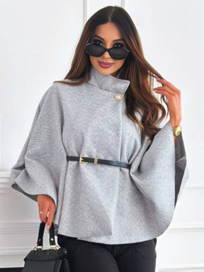 Ponchojas Vleermuis Mouwen Met Ceintuur Kort Model