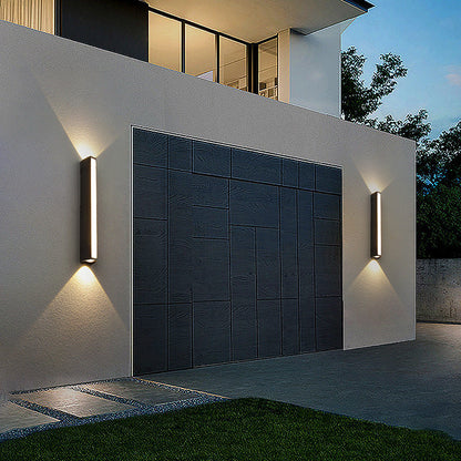 Moderne LED Wandlamp Waterdicht Zwart voor Terras en Tuin