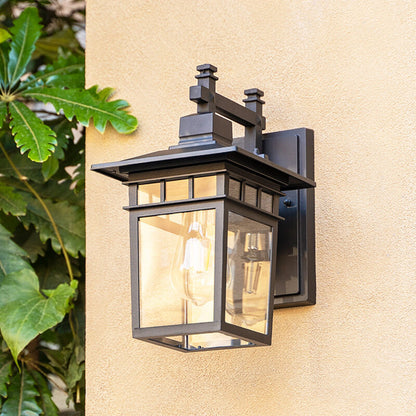 Buitenlamp Wand Aluminium Zwart IP23 E27 Waterdicht Tuin Balkon Modern Wandlamp