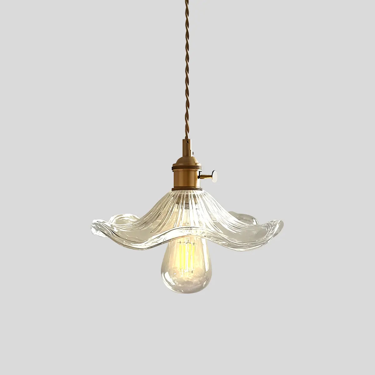 Hanglamp Glas Brons Verstelbare Kabel Woonkamer Eettafel Transparante Glazen Hanglamp Sfeerverlichting Vintage