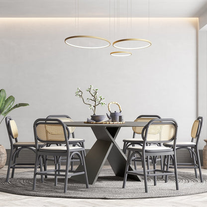 LED Hanglamp Ringen Zwart Wit Goud Dimbaar 70W Aluminium Modern