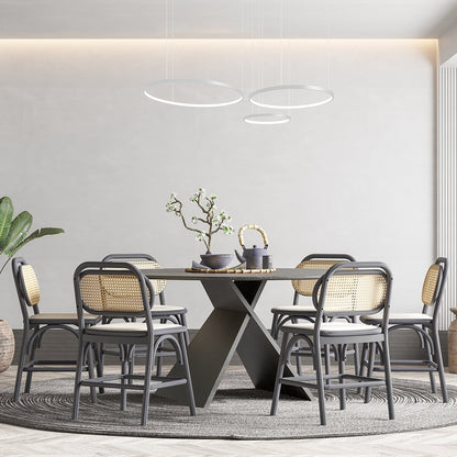 LED Hanglamp Ringen Zwart Wit Goud Dimbaar 70W Aluminium Modern
