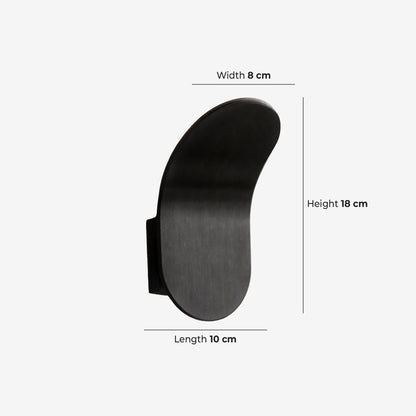 Gebogen Wandlamp Modern Minimalistisch Design Geborstelde Afwerking Diffuus Licht Decoratieve Wandverlichting voor Gang Slaapkamer Woonkamer