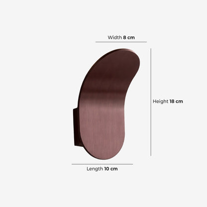 Gebogen Wandlamp Modern Minimalistisch Design Geborstelde Afwerking Diffuus Licht Decoratieve Wandverlichting voor Gang Slaapkamer Woonkamer