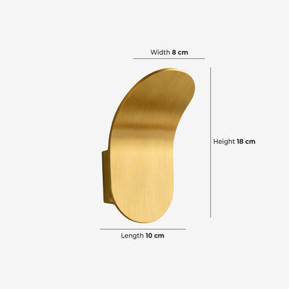 Gebogen Wandlamp Modern Minimalistisch Design Geborstelde Afwerking Diffuus Licht Decoratieve Wandverlichting voor Gang Slaapkamer Woonkamer